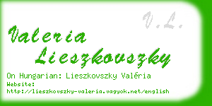 valeria lieszkovszky business card