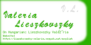 valeria lieszkovszky business card